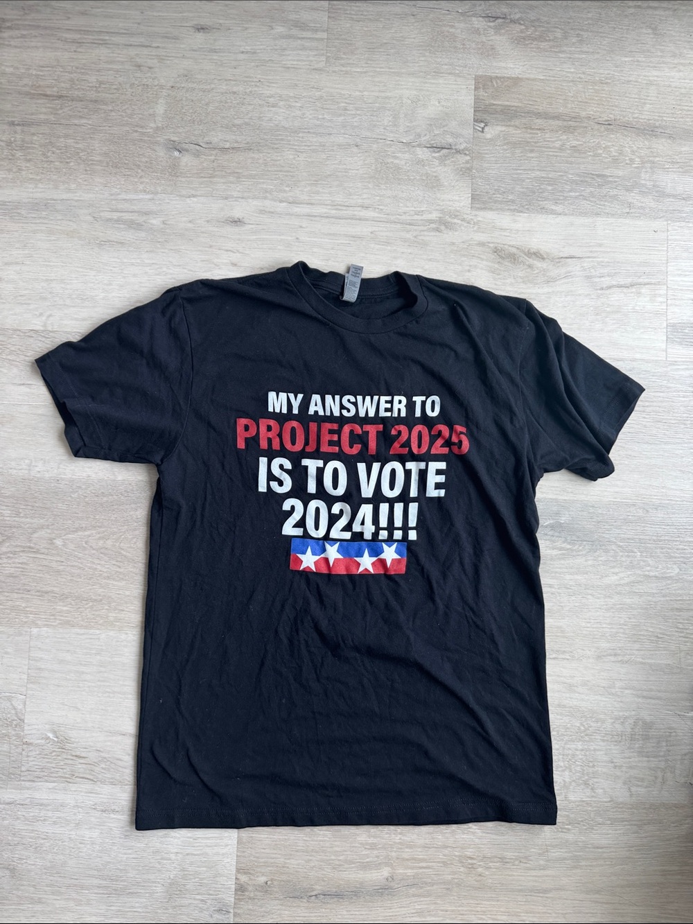 Black Graphic Tee - "My Answer to Project 2025 Is to Vote 2024" political